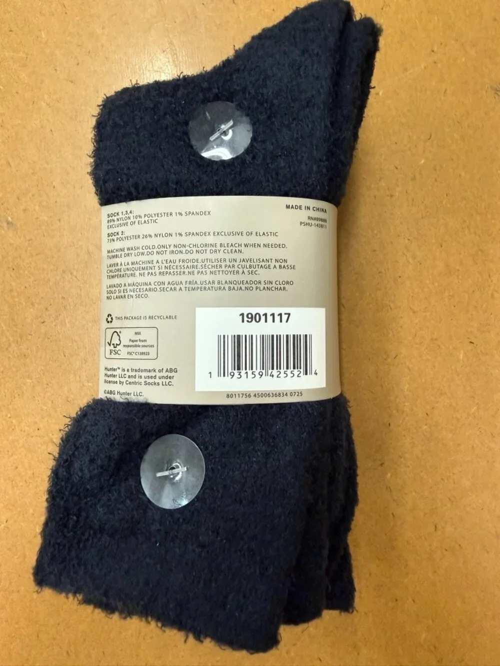 Hunter Women's Cozy Socks 4 Pair Pack Black Size 4-10 NWT